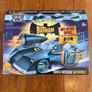 NEW Mattel DC The Batman Triple Mission Batmobile 3-IN-1 Transformation